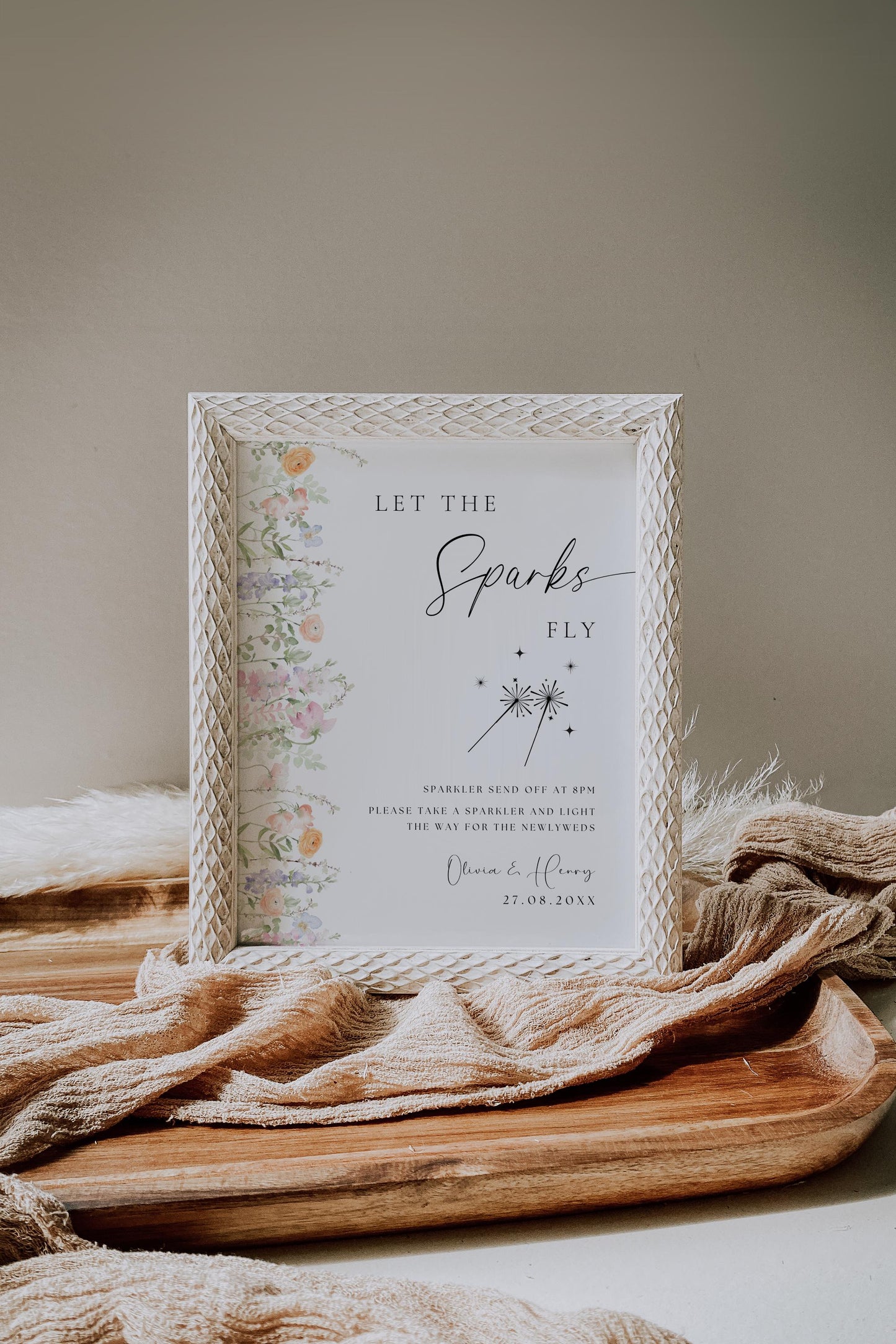 Sparkler Wedding Sign
