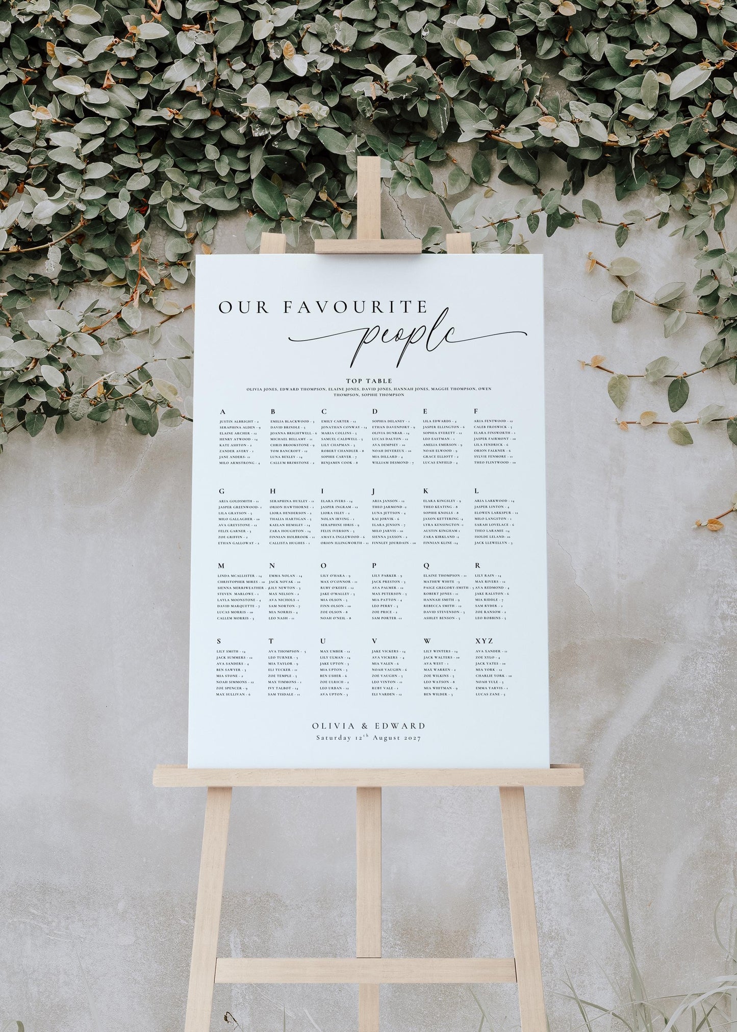Seating Chart