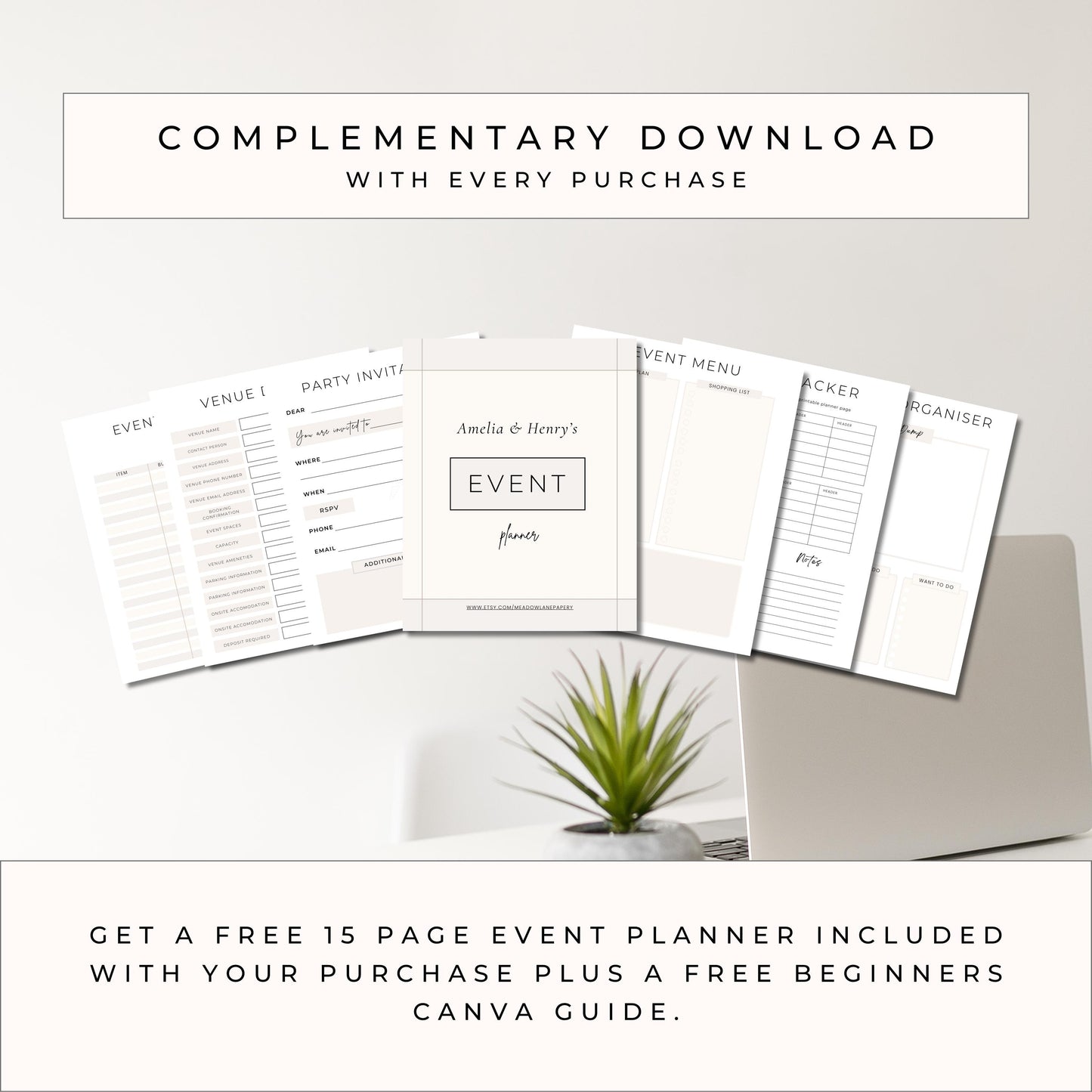 Minimalist Wedding Menu, Modern Wedding Dinner Menu, Wedding Food Menu, Simple Wedding Menu, Let's Eat Menu, Editable Template MLAM