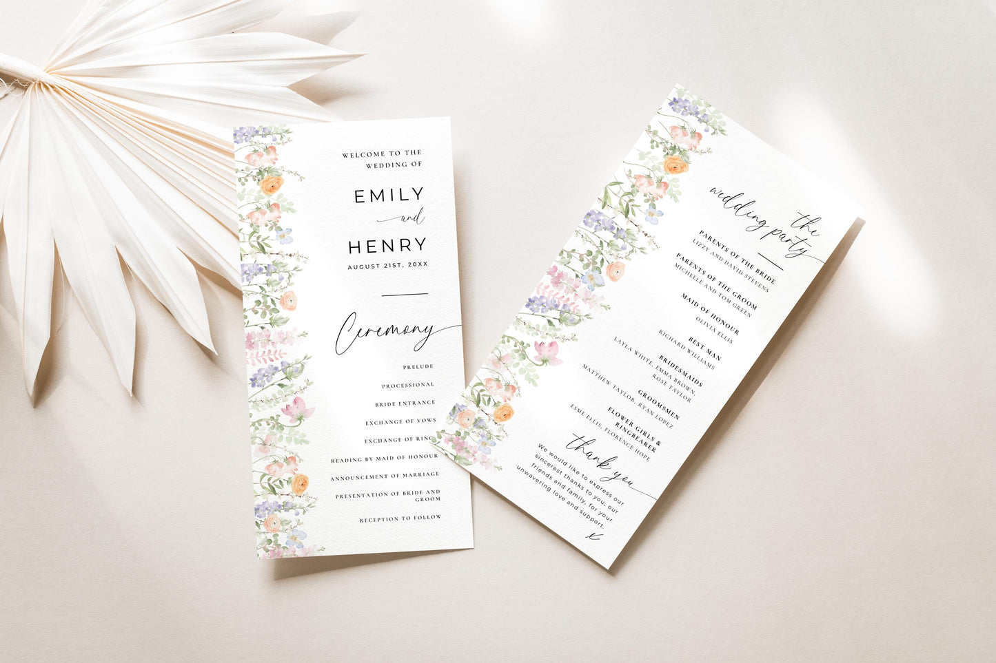 Wedding Program