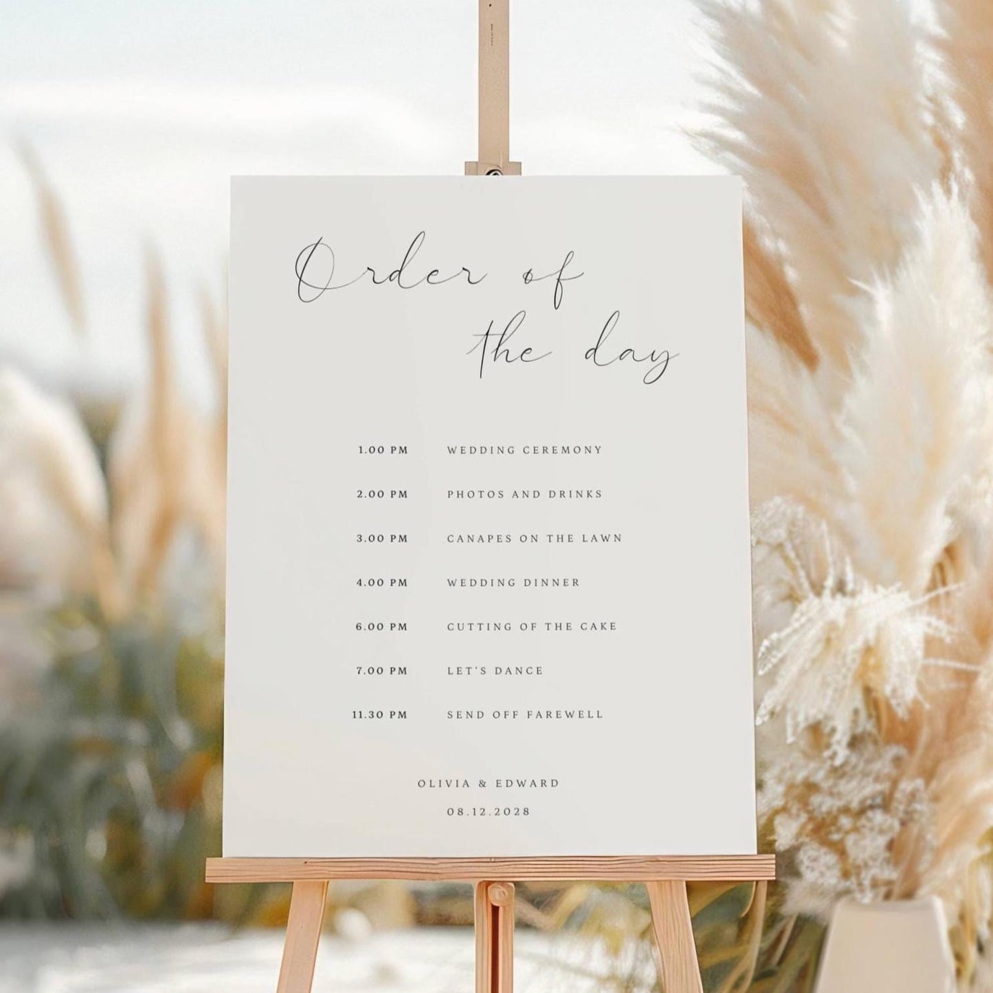 Order of the Day Sign