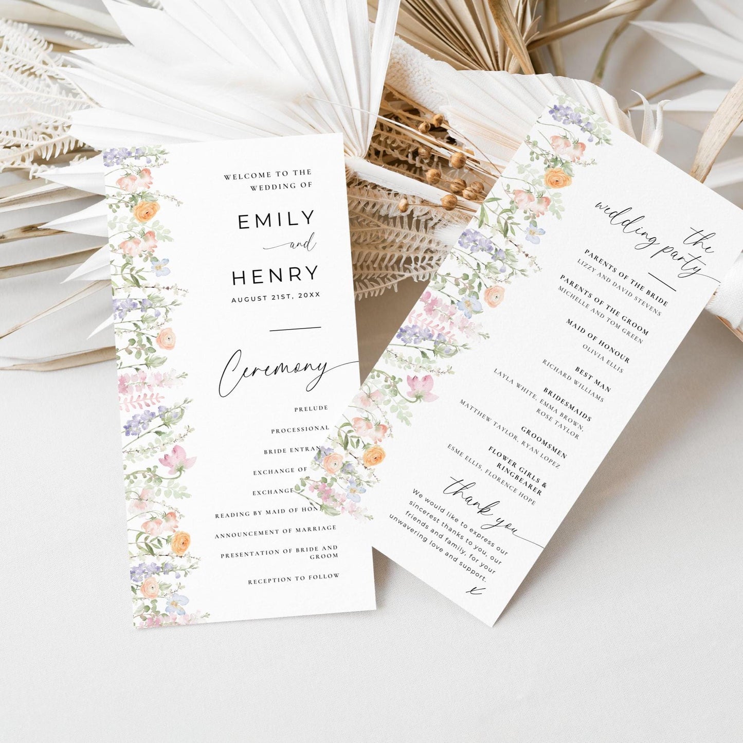Wedding Program