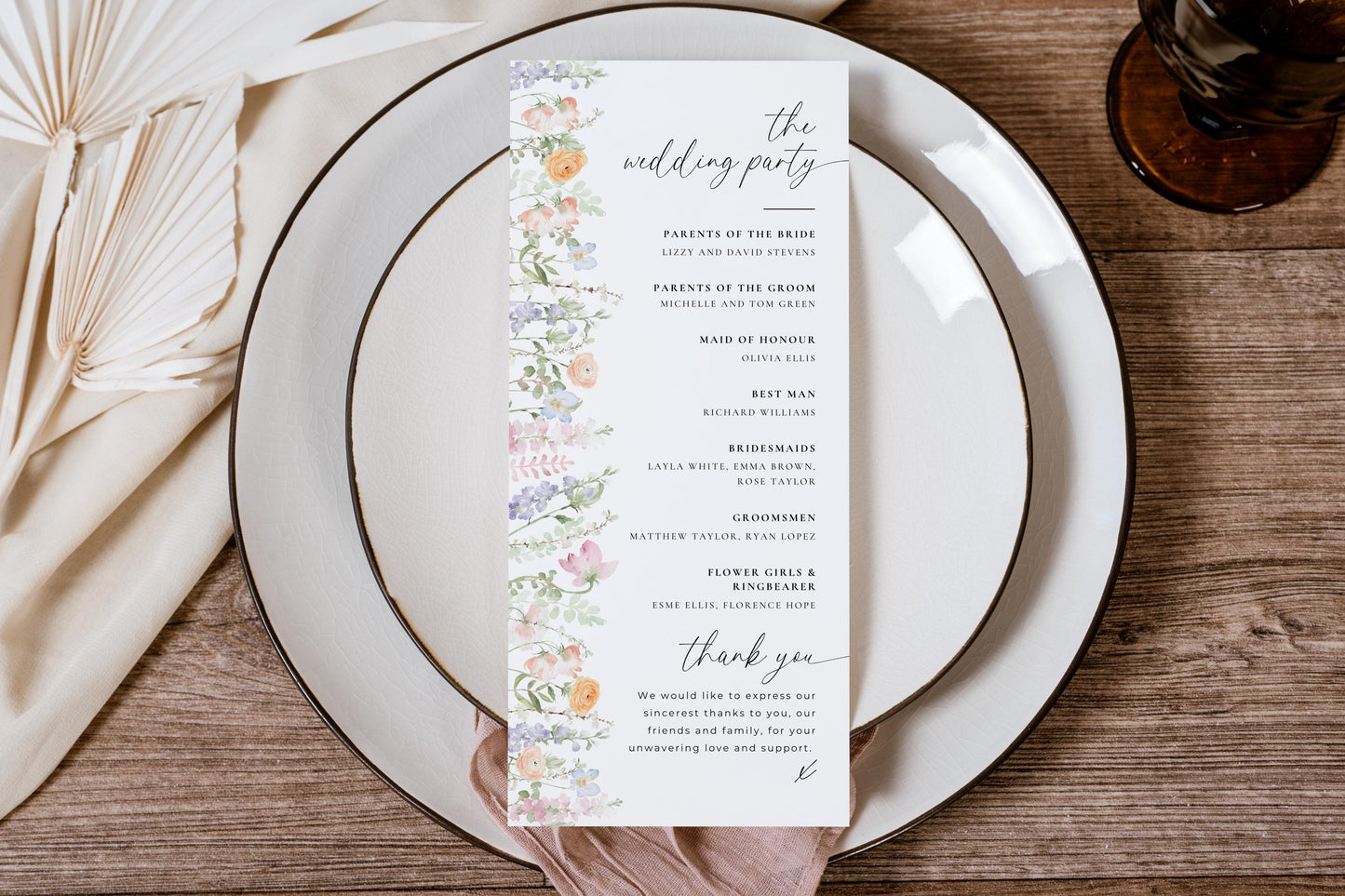 Wedding Program