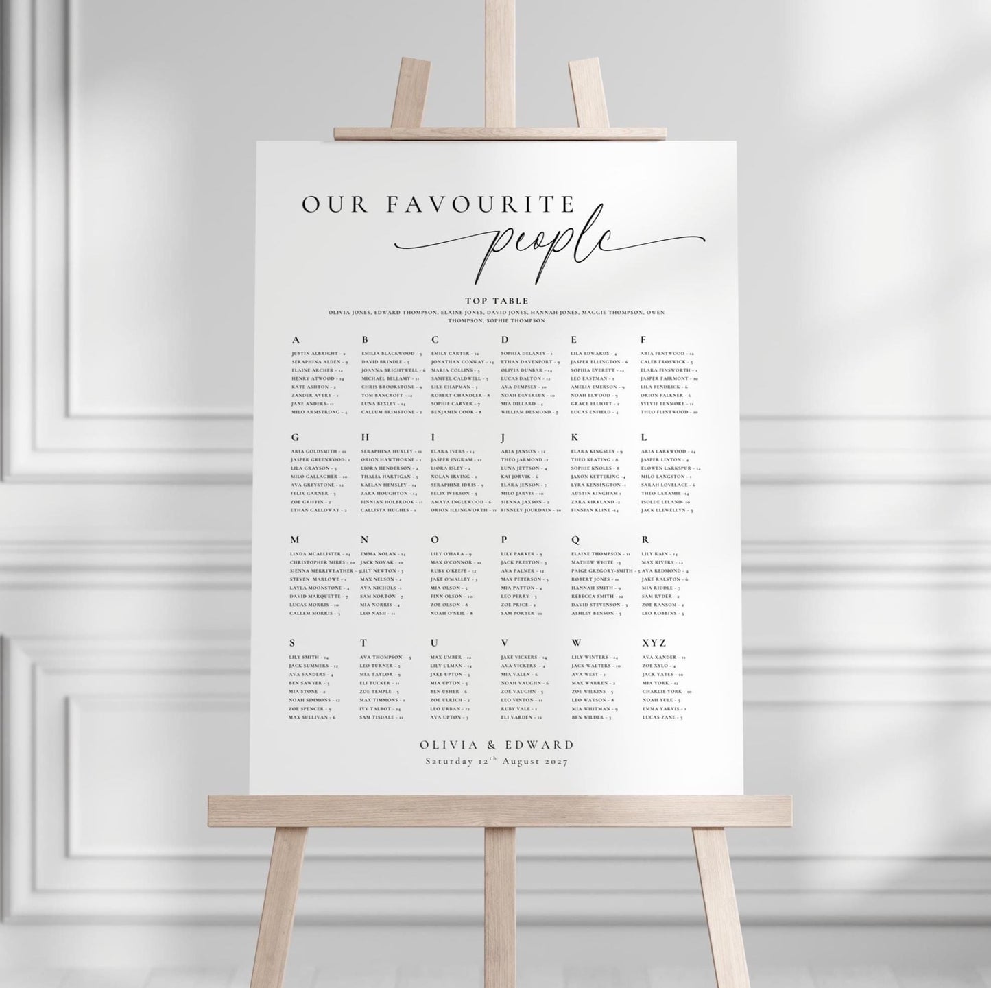 Seating Chart