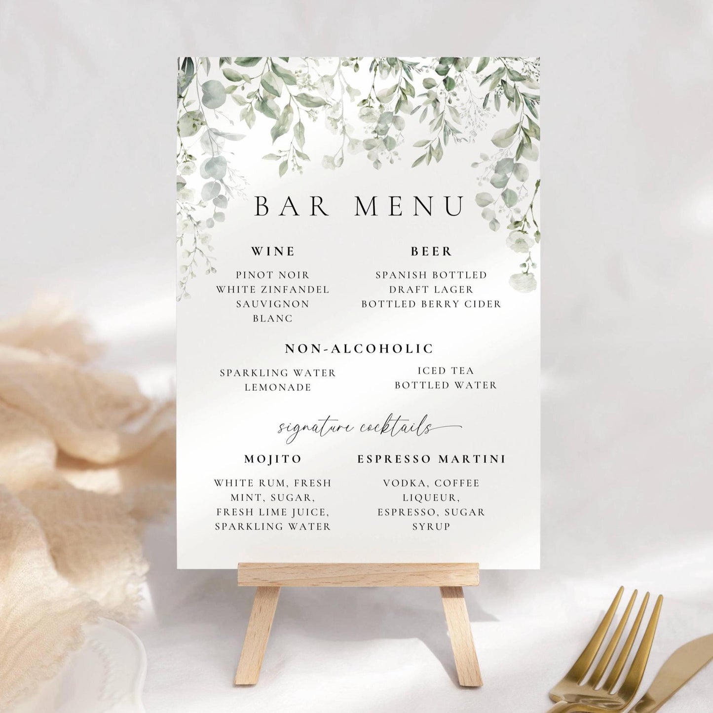 Bar Menu