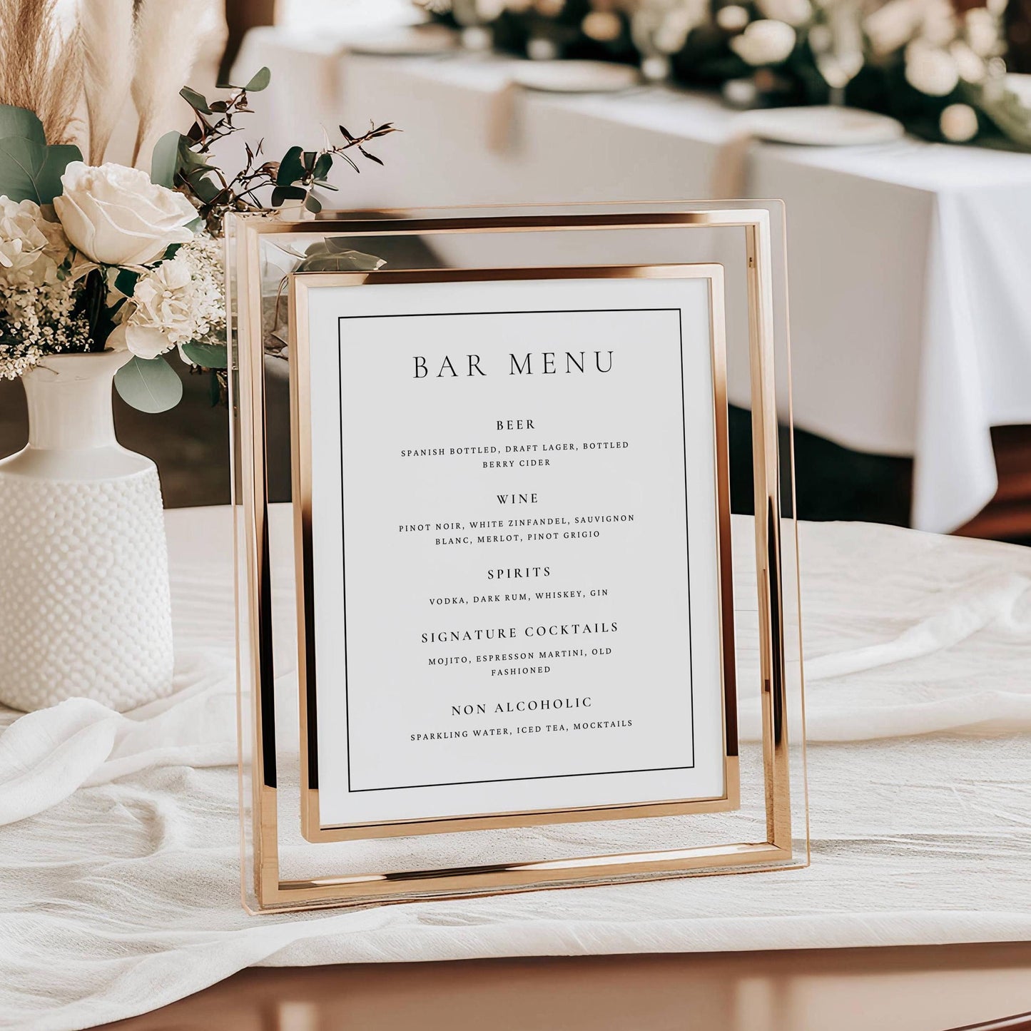 Bar Menu Sign