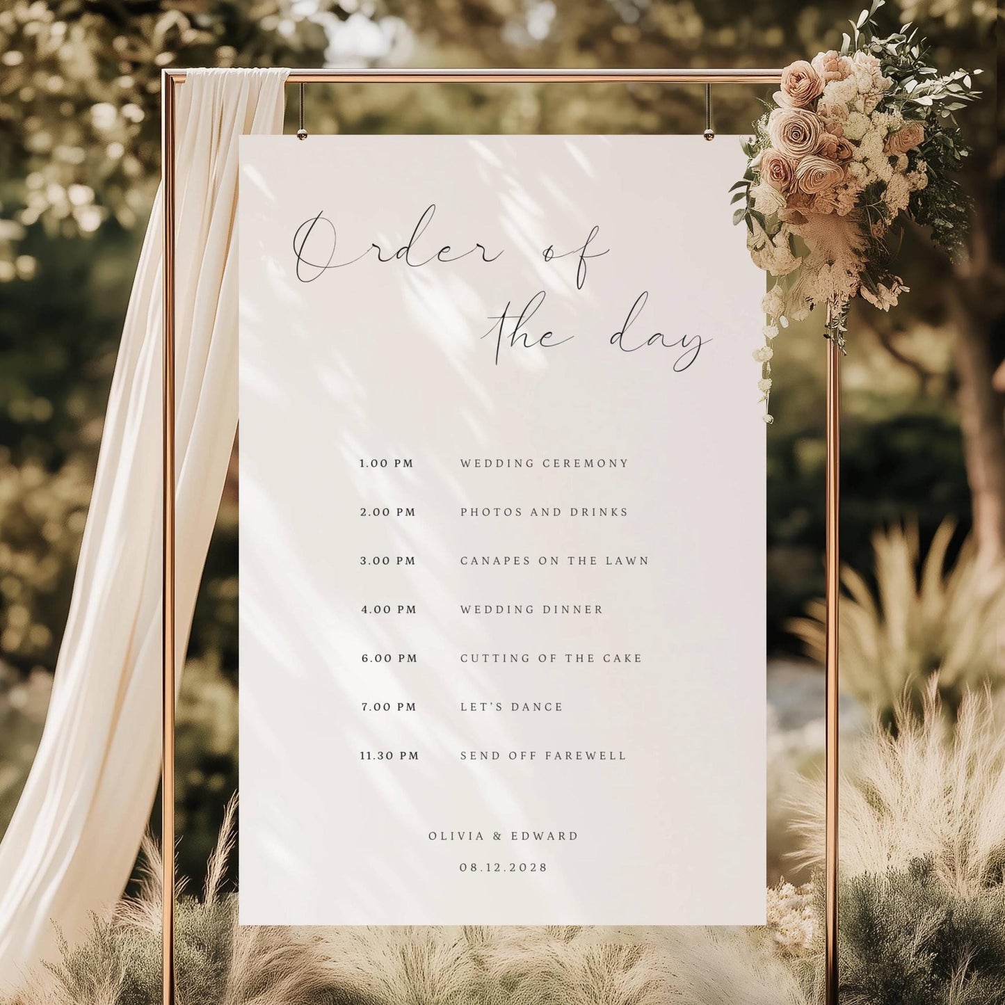Order of the Day Sign