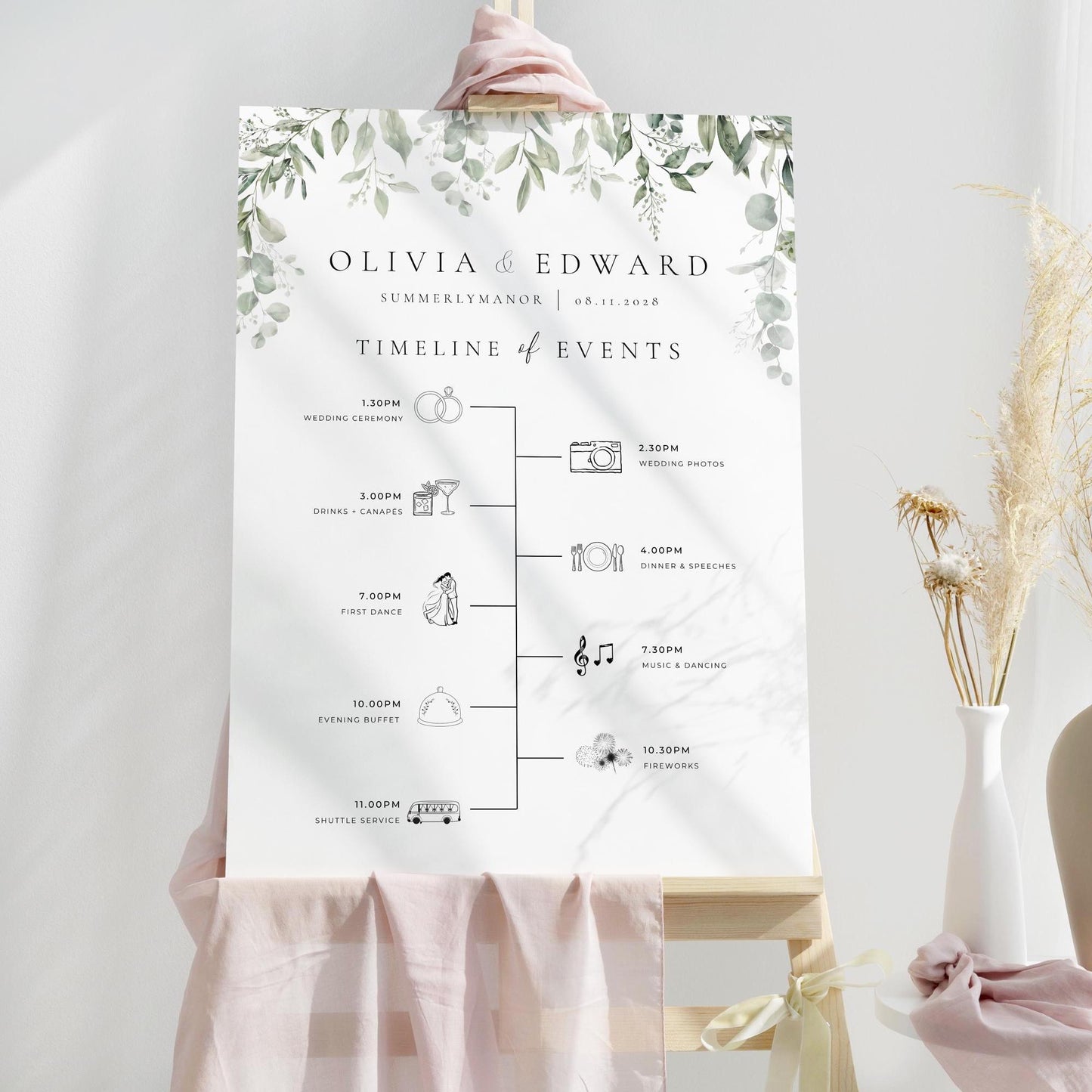 Order of Events Sign