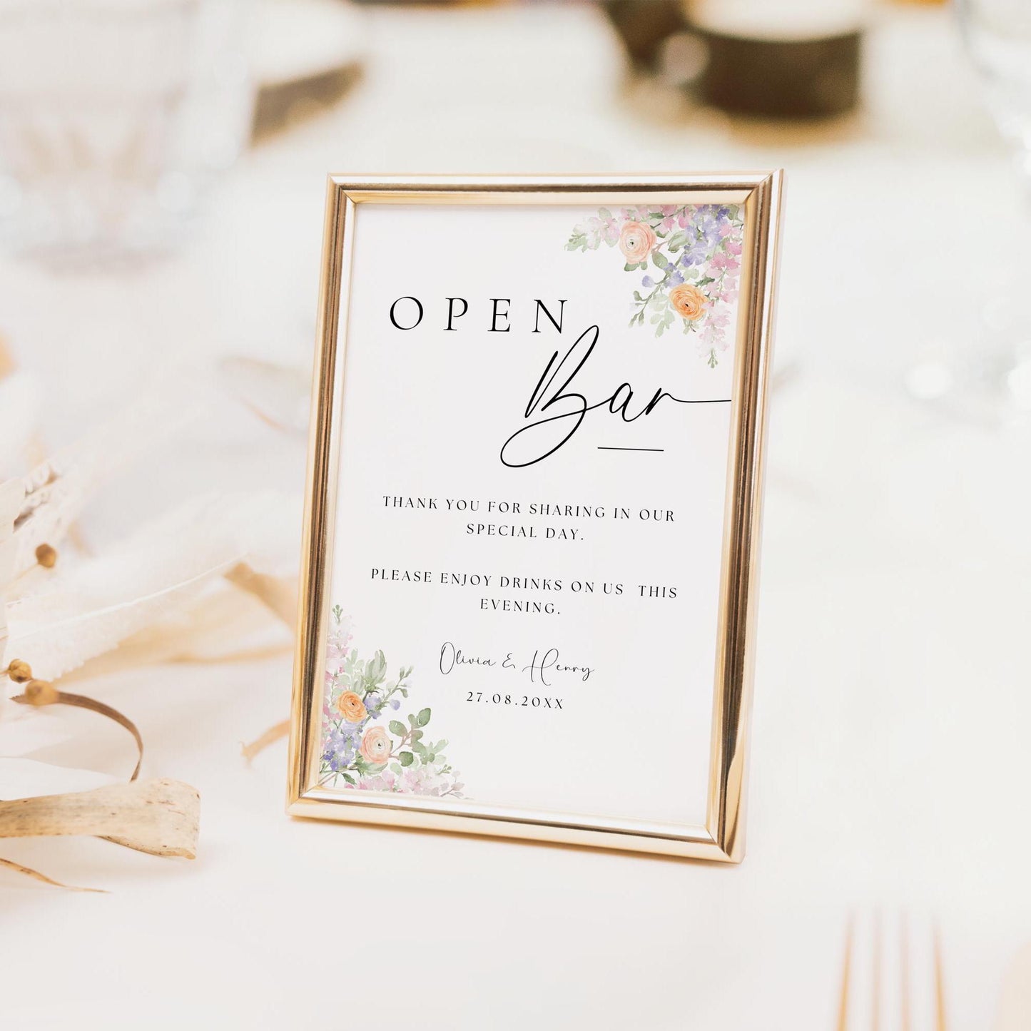 Open Bar Sign