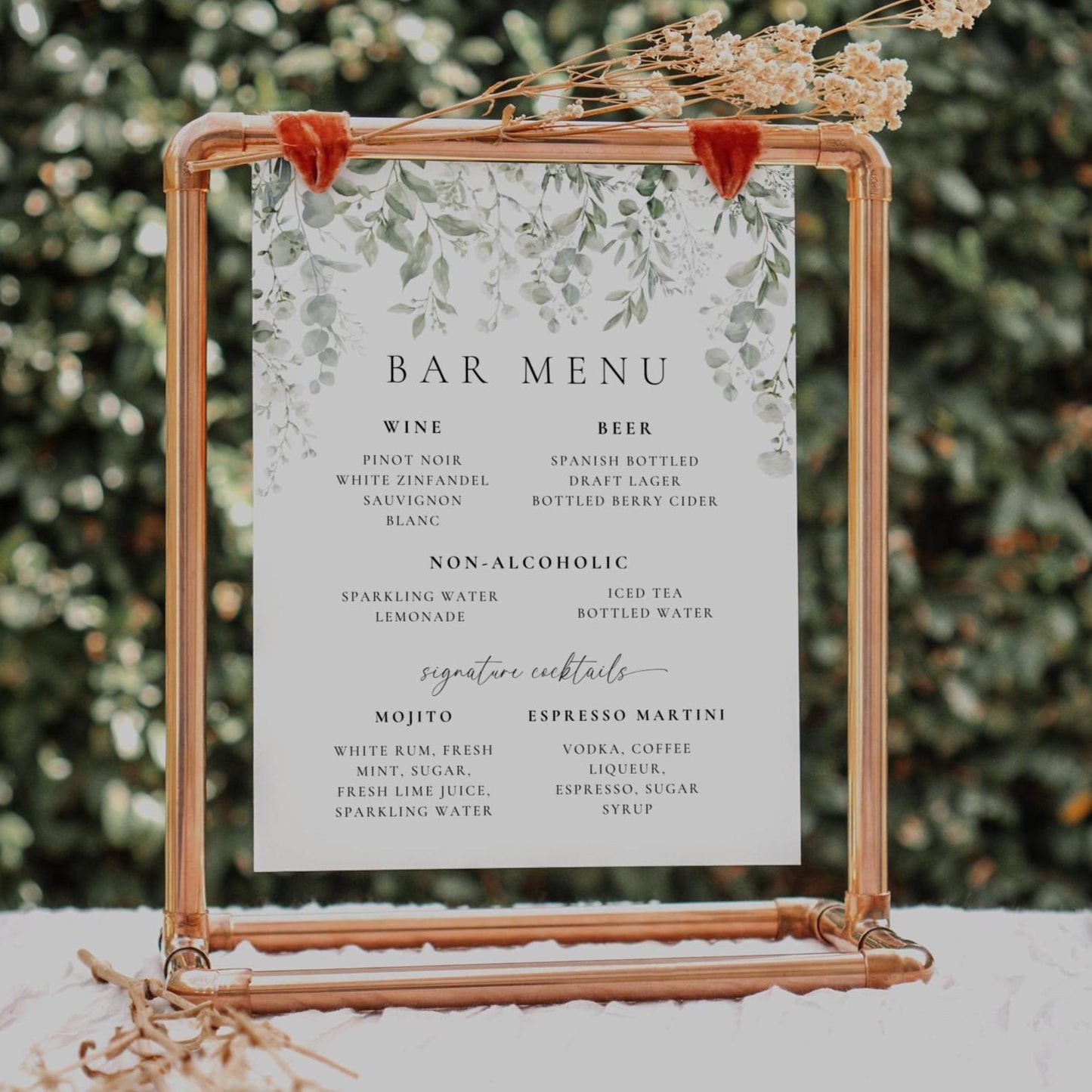 Bar Menu