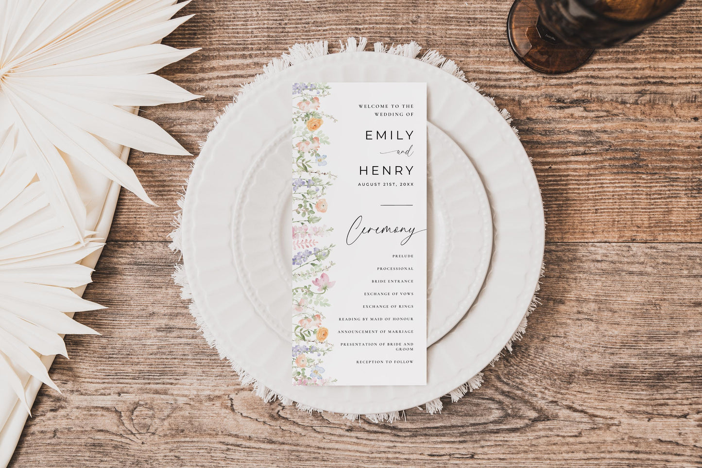 Wedding Program