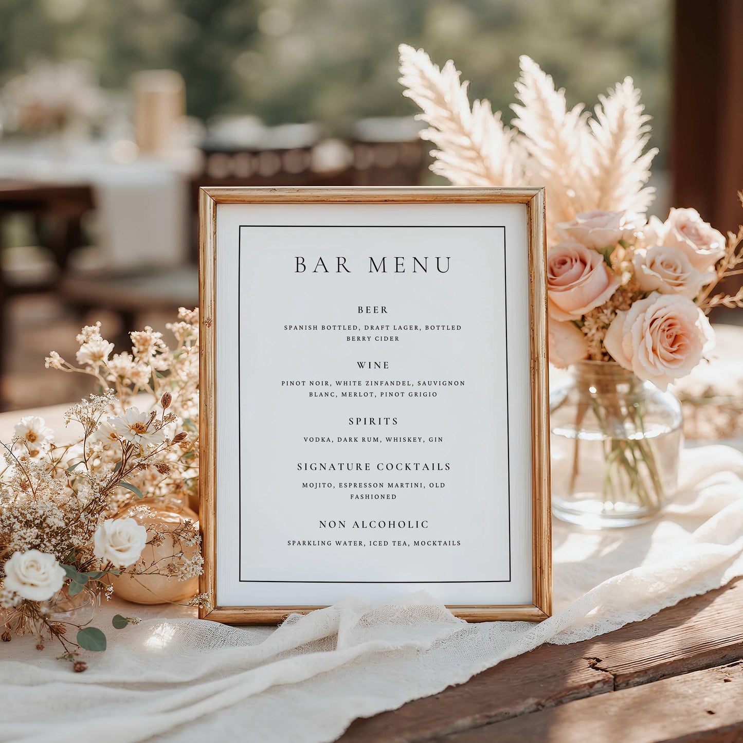 Bar Menu Sign