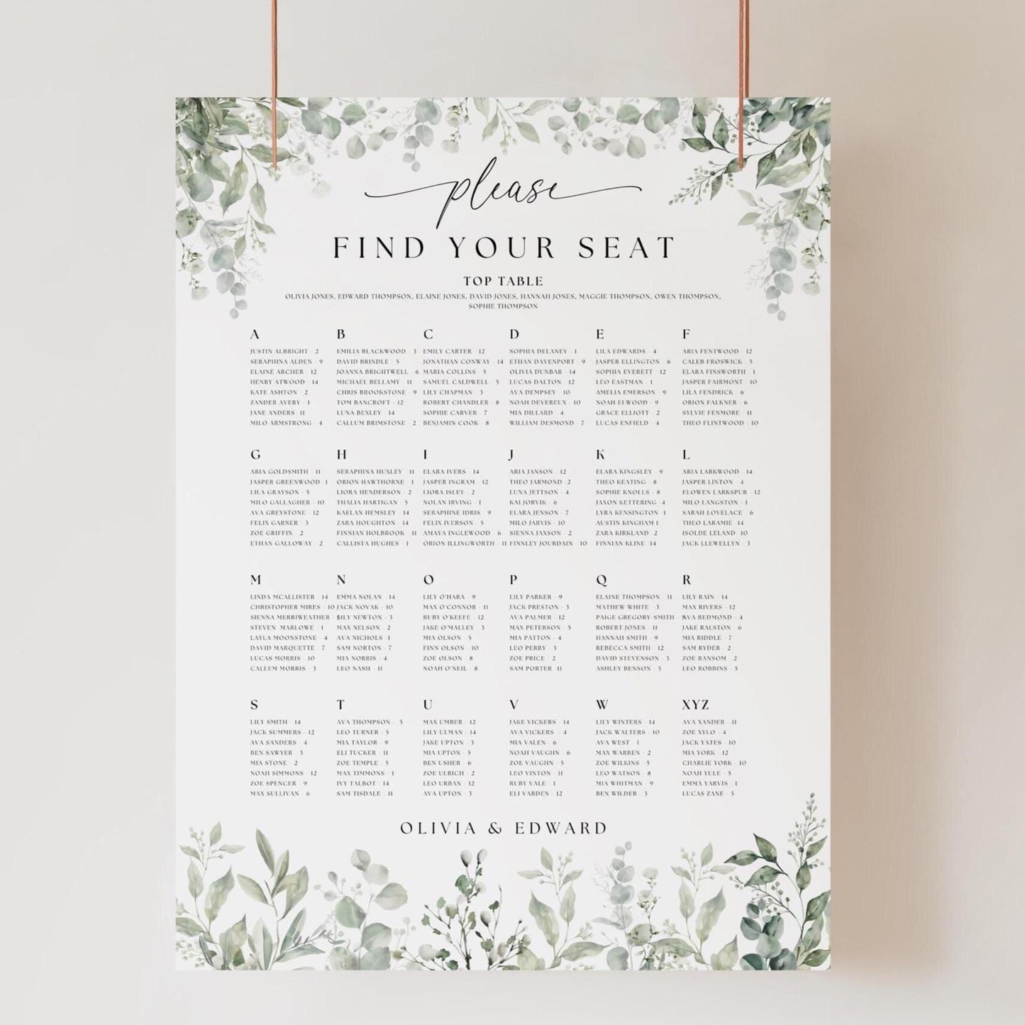 Seating Chart
